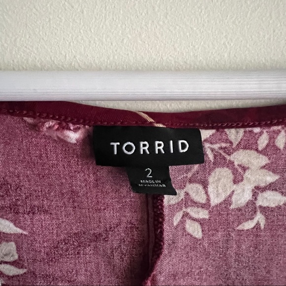 Torrid FLORAL CHALLIS FIT & FLARE TANK - Picture 6 of 8